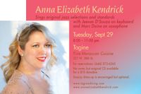 Anna Elizabeth Kendrick sings jazz/pop @ Tagine