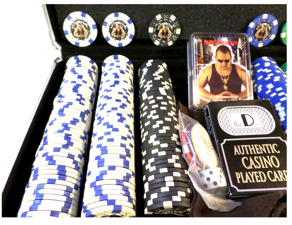 Dangerous Devil Custom Pokers Chip & Playing Card Set! (One of One set!)