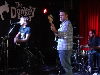 Richard Day depping on bass us at The Donkey Leicester Musicians Against Homelessness 2016

