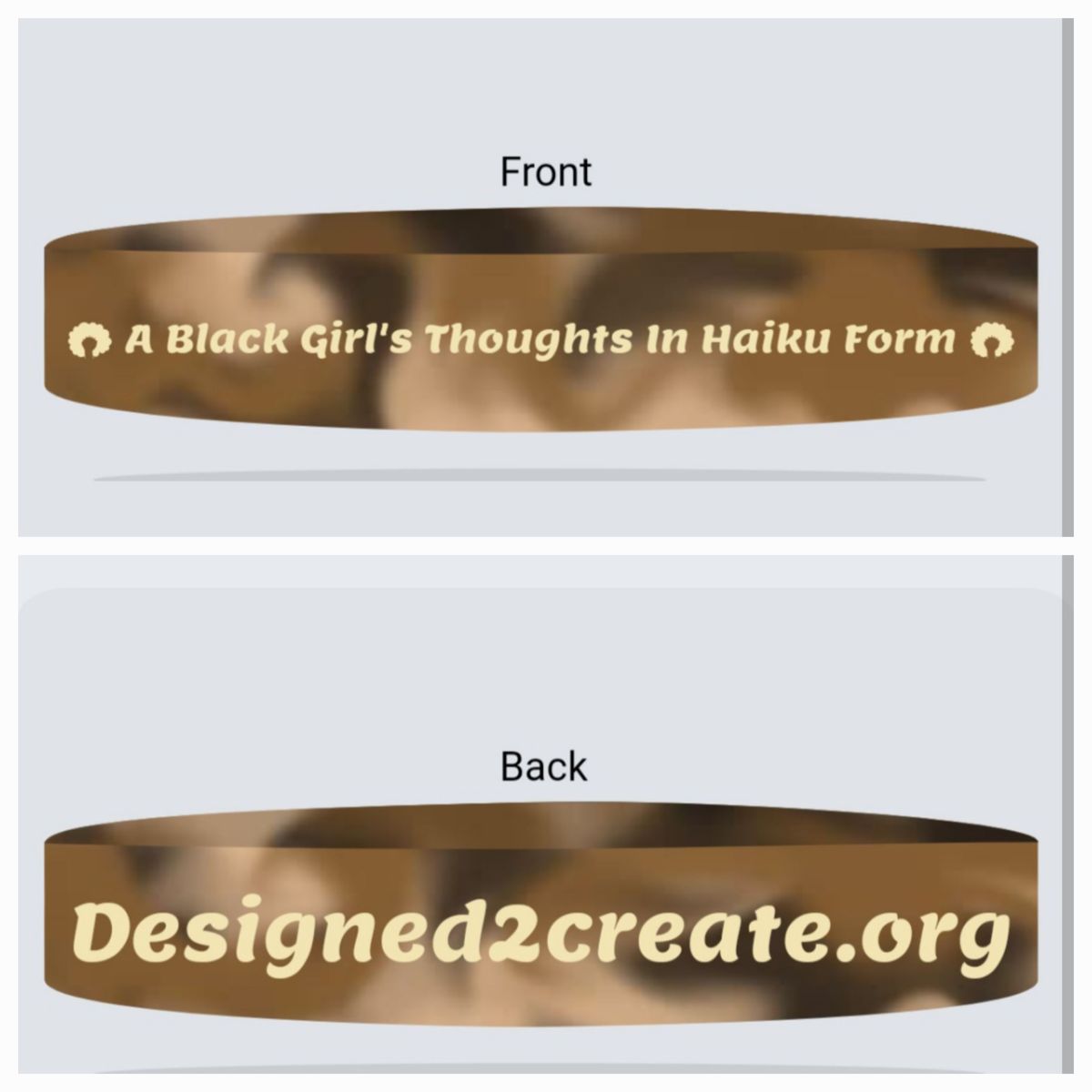 A Black Girl's Thoughts In Haiku Form Wristband