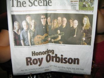 Backup vocalist for Roy Orbison tribute band (4th from left)
