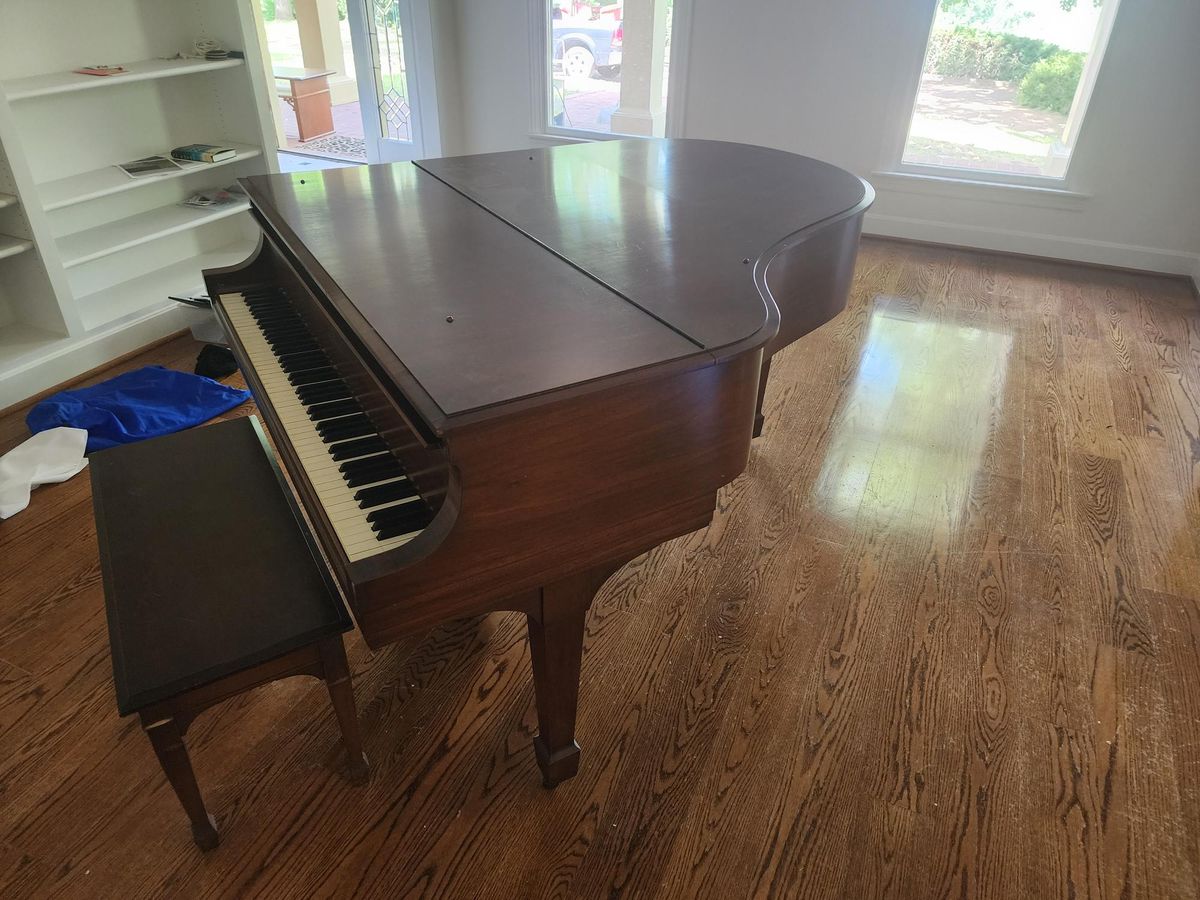 1937 Steinway M 5.8 foot grand with bench.
