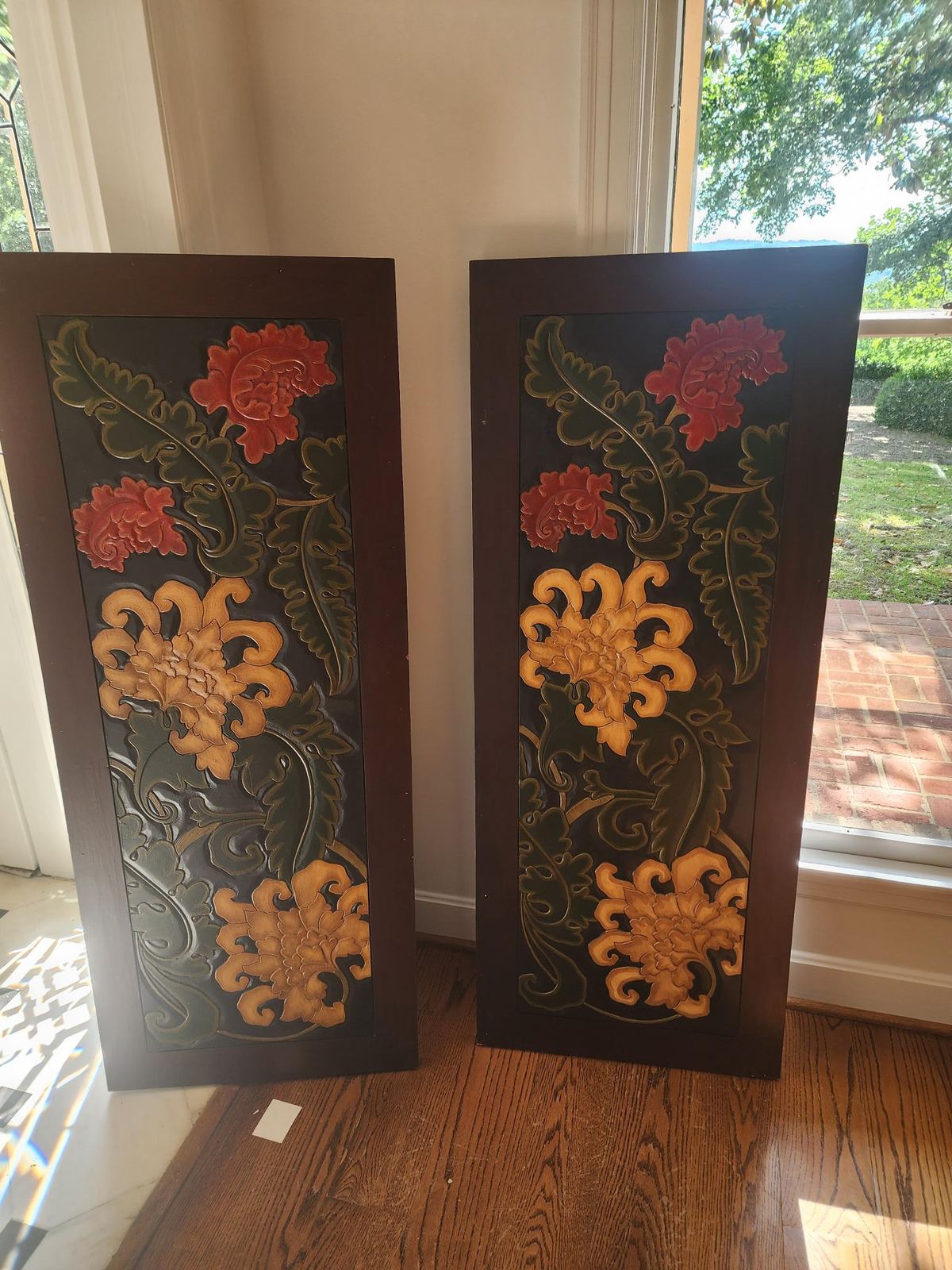 Decorative wood wall panels. 