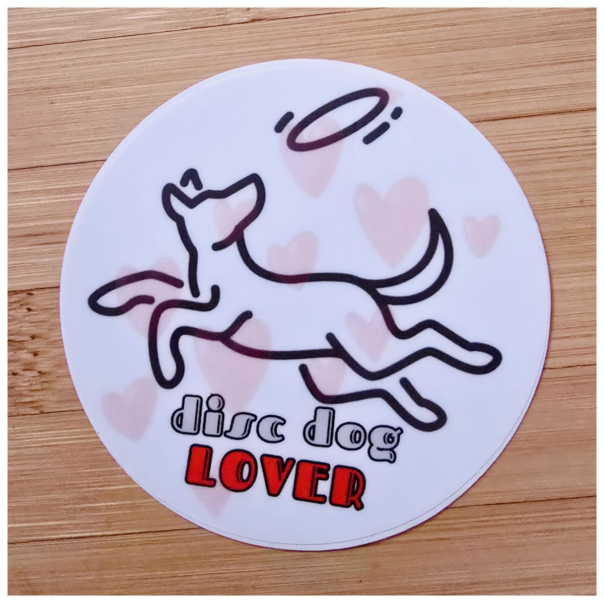 disc dog LOVER sticker
