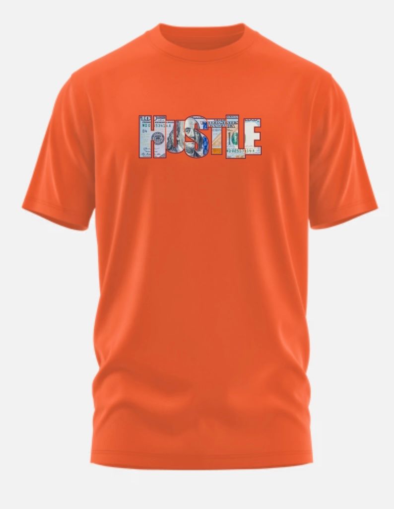 Orange Hustle T-shirt  