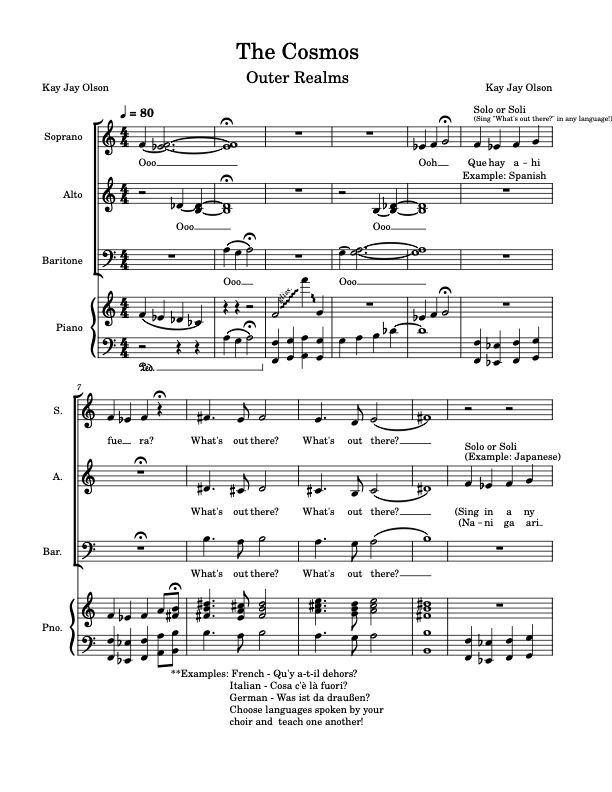 Outer Realms: An SAB (Divisi) Song Cycle
