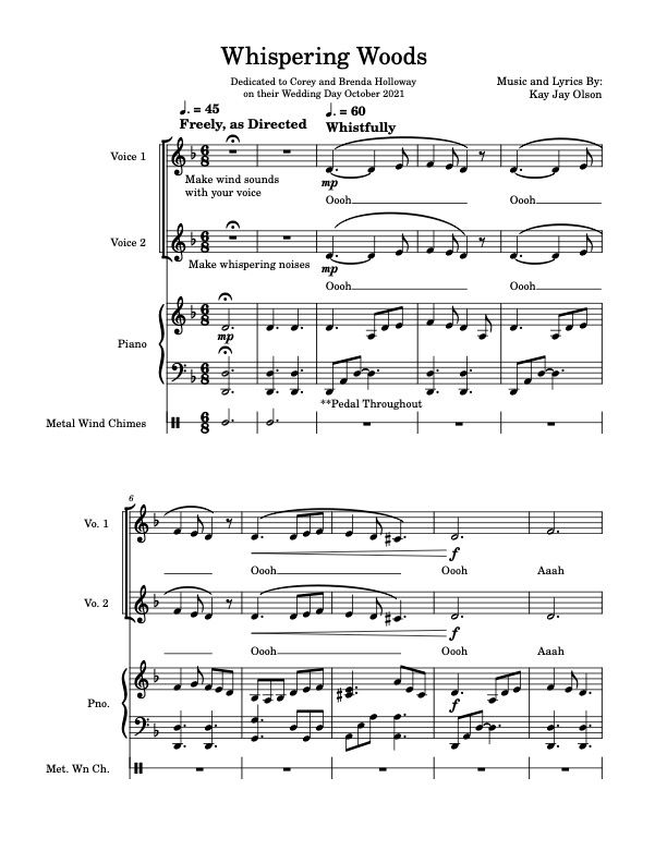 Whispering Woods (2 Part Mixed)