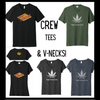 Leaf Short Sleeve Crew Neck Tee - Forest Green