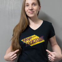 Retro Short Sleeve-Jet Black: V-Neck