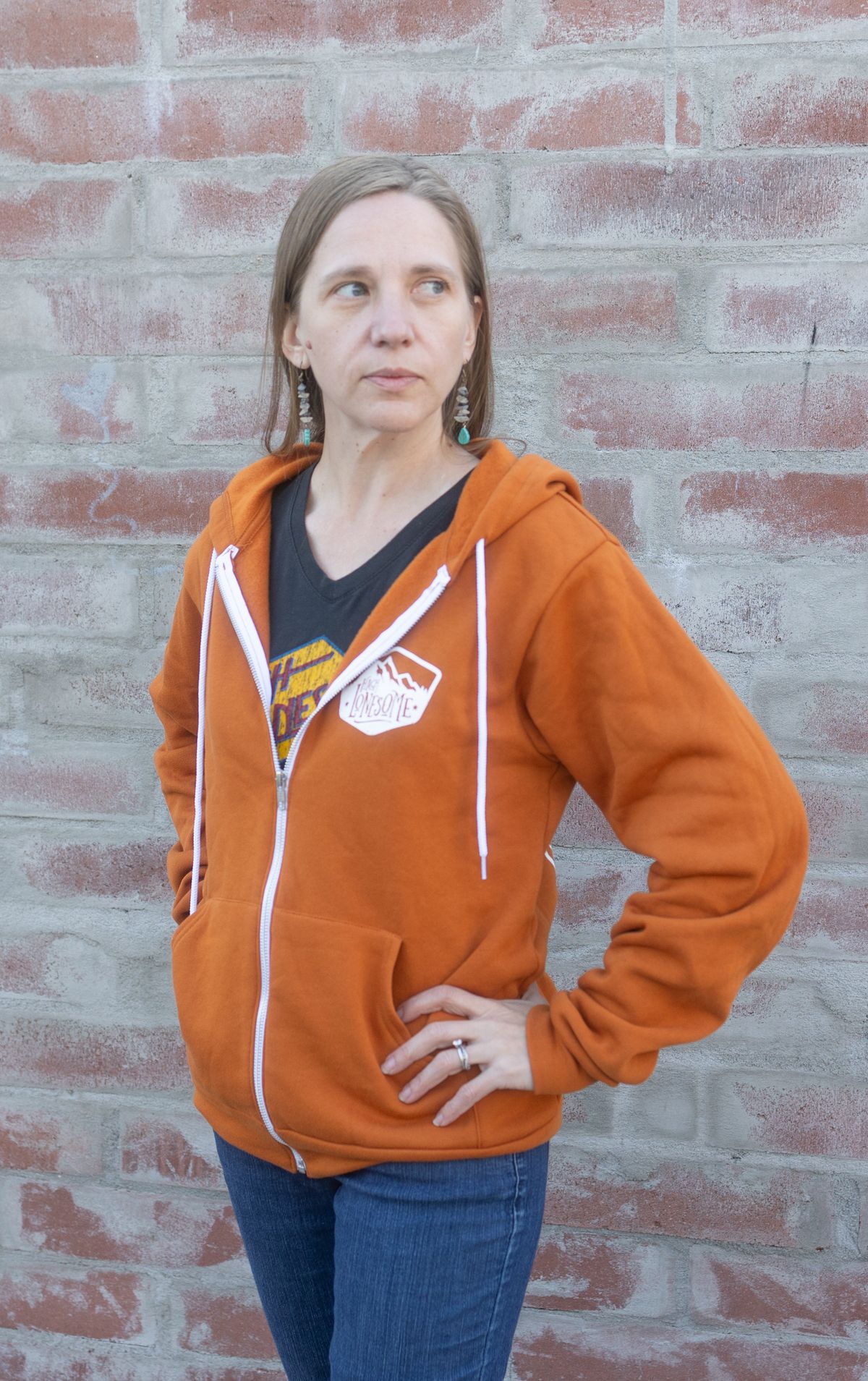 Big Horn Zipper Hoodie Sweatshirt