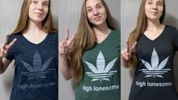 Leaf Short Sleeve V-Neck - Forest Green, Black Frost, Heathered Navy