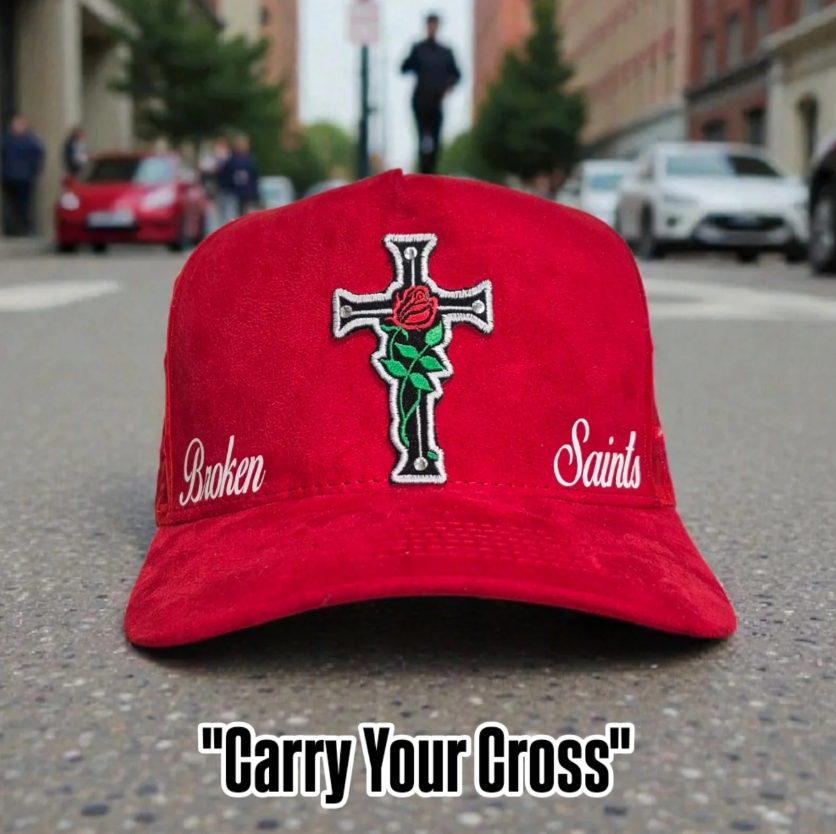 Broken Saints Carry Your Cross Couture Hat
