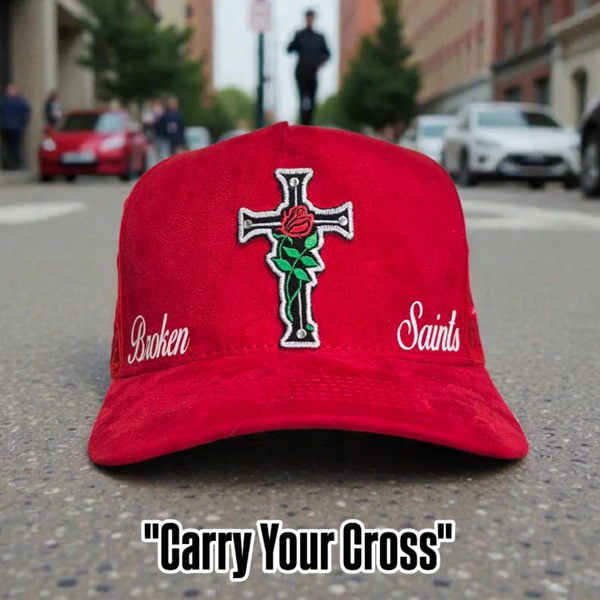 Broken Saints Carry Your Cross Couture Hat