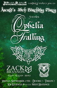 Zack Brannon/Ophelia Falling/Forsaken Rite/Vultures At Dawn live at the Cobalt