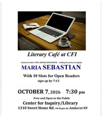 Maria Sebastian Poetry and Music (With Open Reader Slots)
