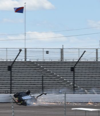 Herta turn 2 crash in progress
