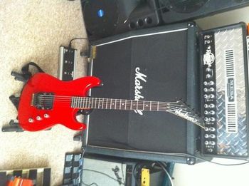 Jackson USA 87 san dimas, custom shop serial number, scalloped finger board and 30db afterburner,
