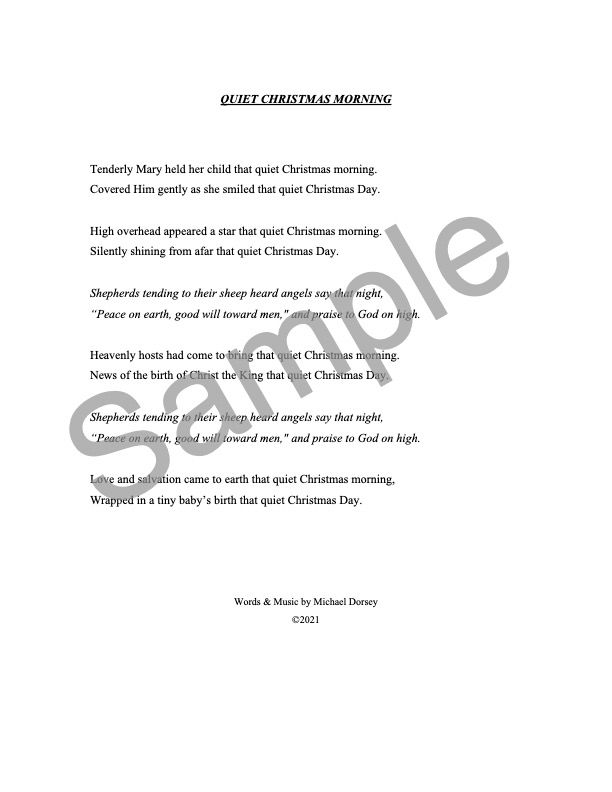 NOBODY KNOWS MY HEART - Lyric Sheet