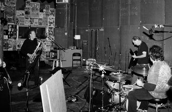 Flame Tree session November 2013: Nik Turner (alto sax), Dennis Rea (guitar), Jack Gold-Molina (drums), Paul