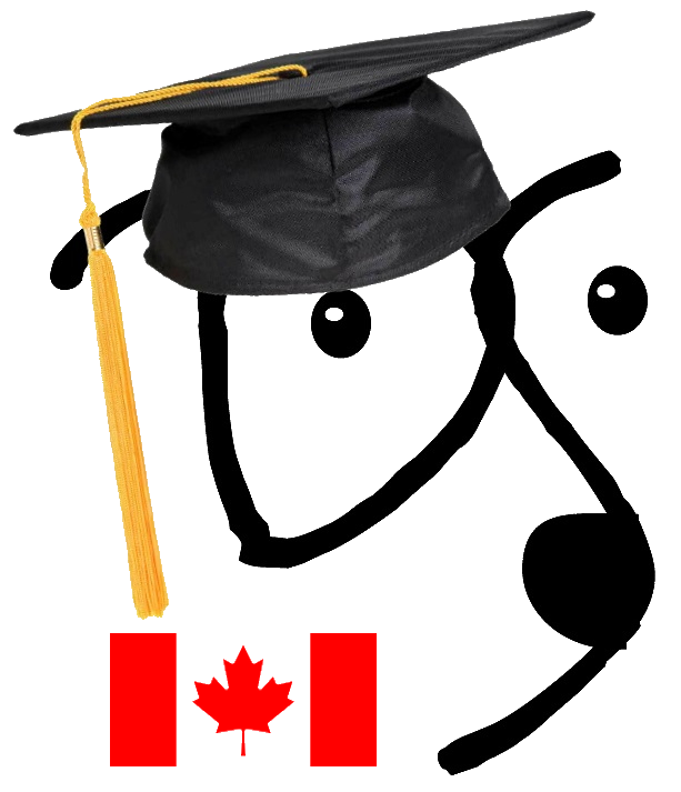 Dogue Academy logo with Canadian flag
