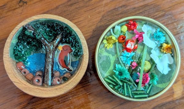 Two handcrafted magnets