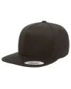 5 Panel Flat Brim Snapback Hat (10 Colors Available)