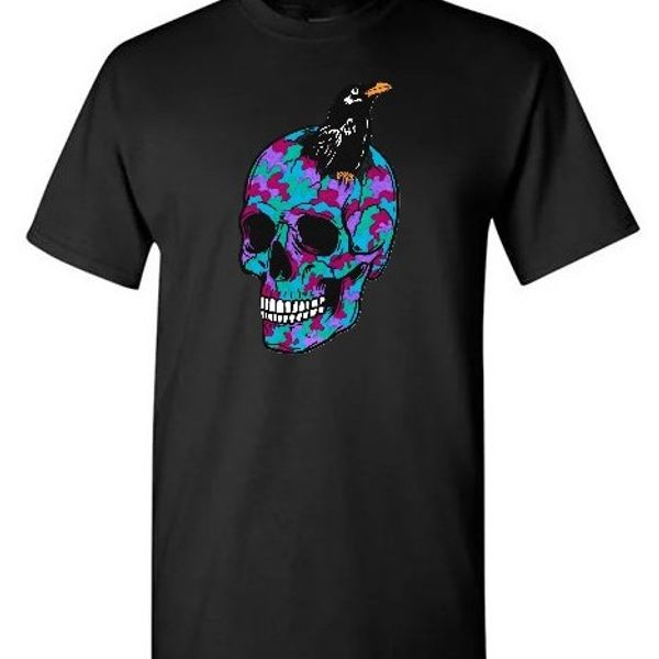 Abstract Crow Skull T-Shirt