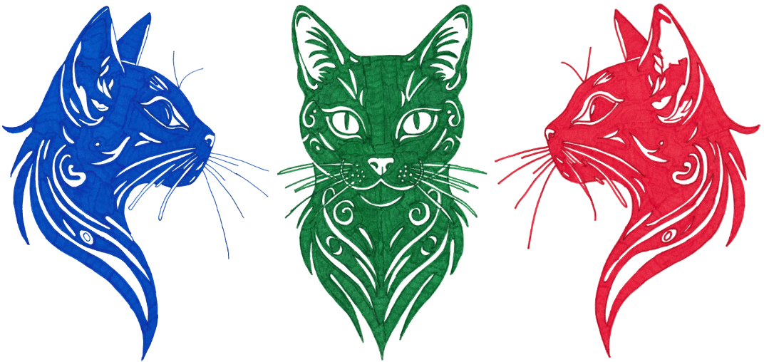 3 Cats T- Shirt