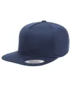 5 Panel Flat Brim Snapback Hat (10 Colors Available)
