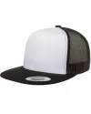 5 Panel Flat Brim Snapback Trucker Hat (8 Colors Available)