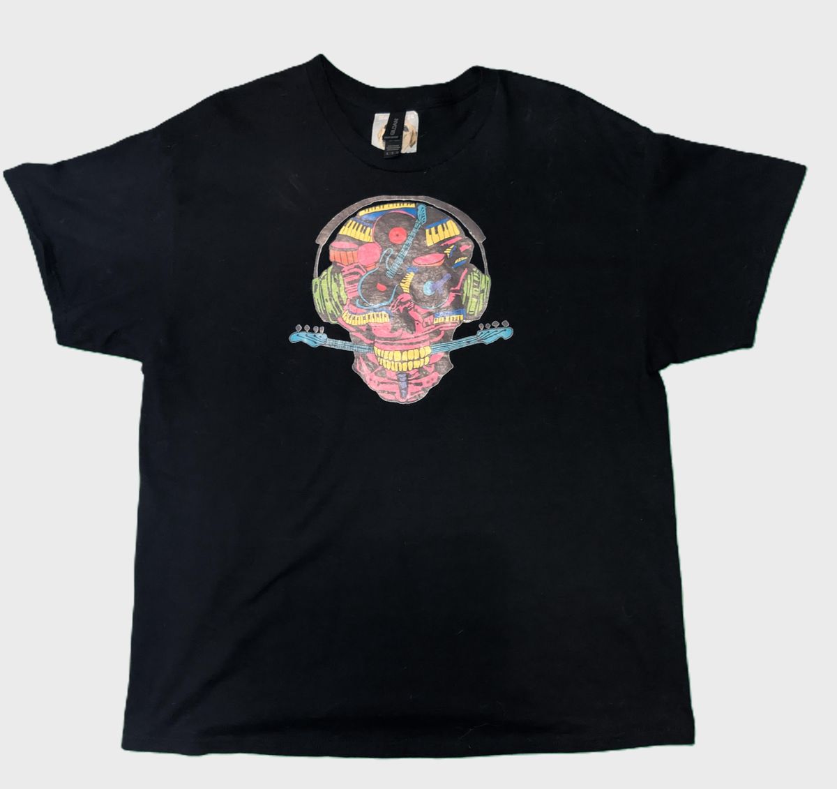 Full Color Music Skull T-Shirt
