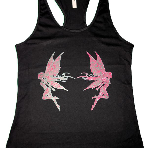 Women's Red Fairies Racerback Tank Top