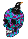 Abstract Crow Skull T-Shirt