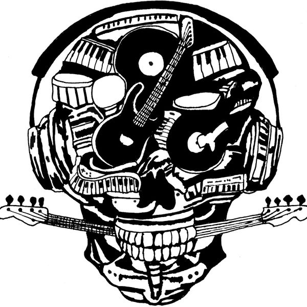 Black Music Skull T-Shirt