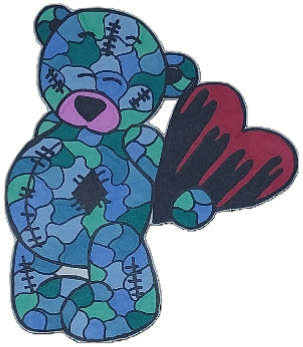 Blue Teddy Bear T-Shirt