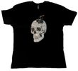 Crow in White Skull T-Shirt