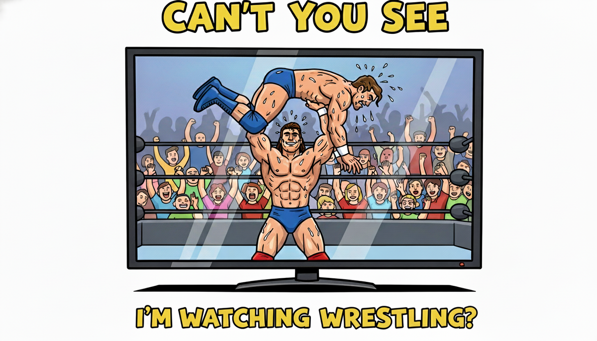 Can't You See I'm Watching Wrestling? T-Shirt