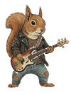 One-Sided B Minor and The Shadows Squirrel T-Shirt