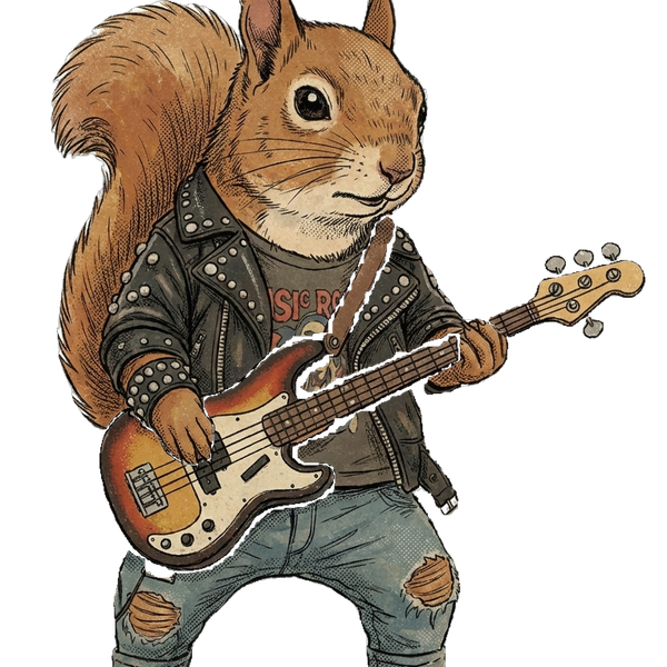 B Minor and the Shadows "Geddy Lee Squirrel" T-Shirt