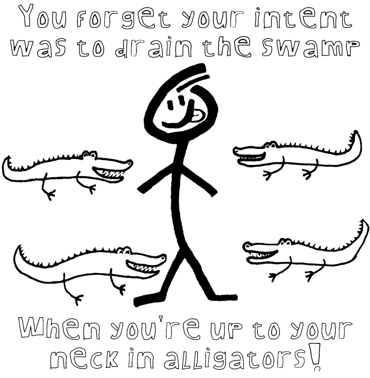 Up To Your Neck In Alligators T-Shirt