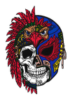Aztec Eagle Warrior/Lucha Mask T-Shirt