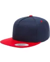 5 Panel Flat Brim Snapback Hat (10 Colors Available)