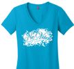 V-Neck Ladies T-Shirt, 4 Colors
