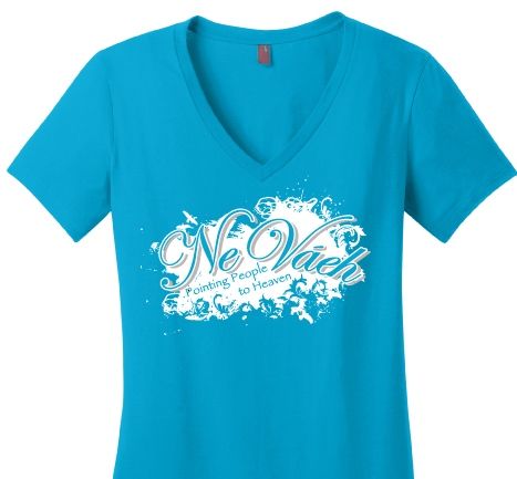 V-Neck Ladies T-Shirt, 4 Colors