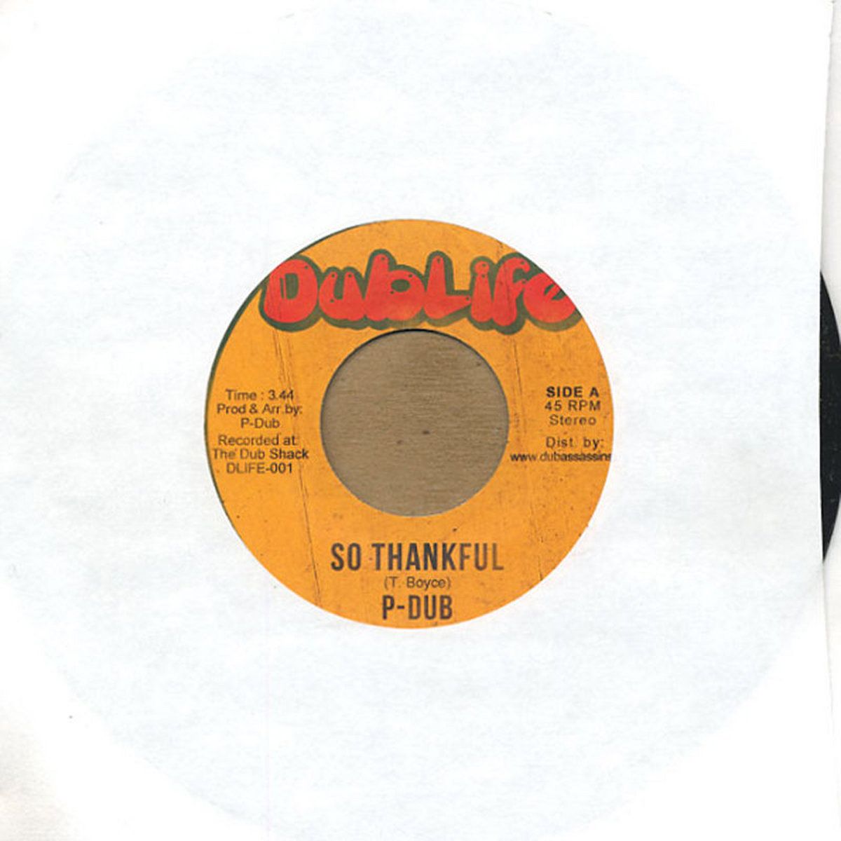 So Thankful b/w Thankful Dub - Vinyl
