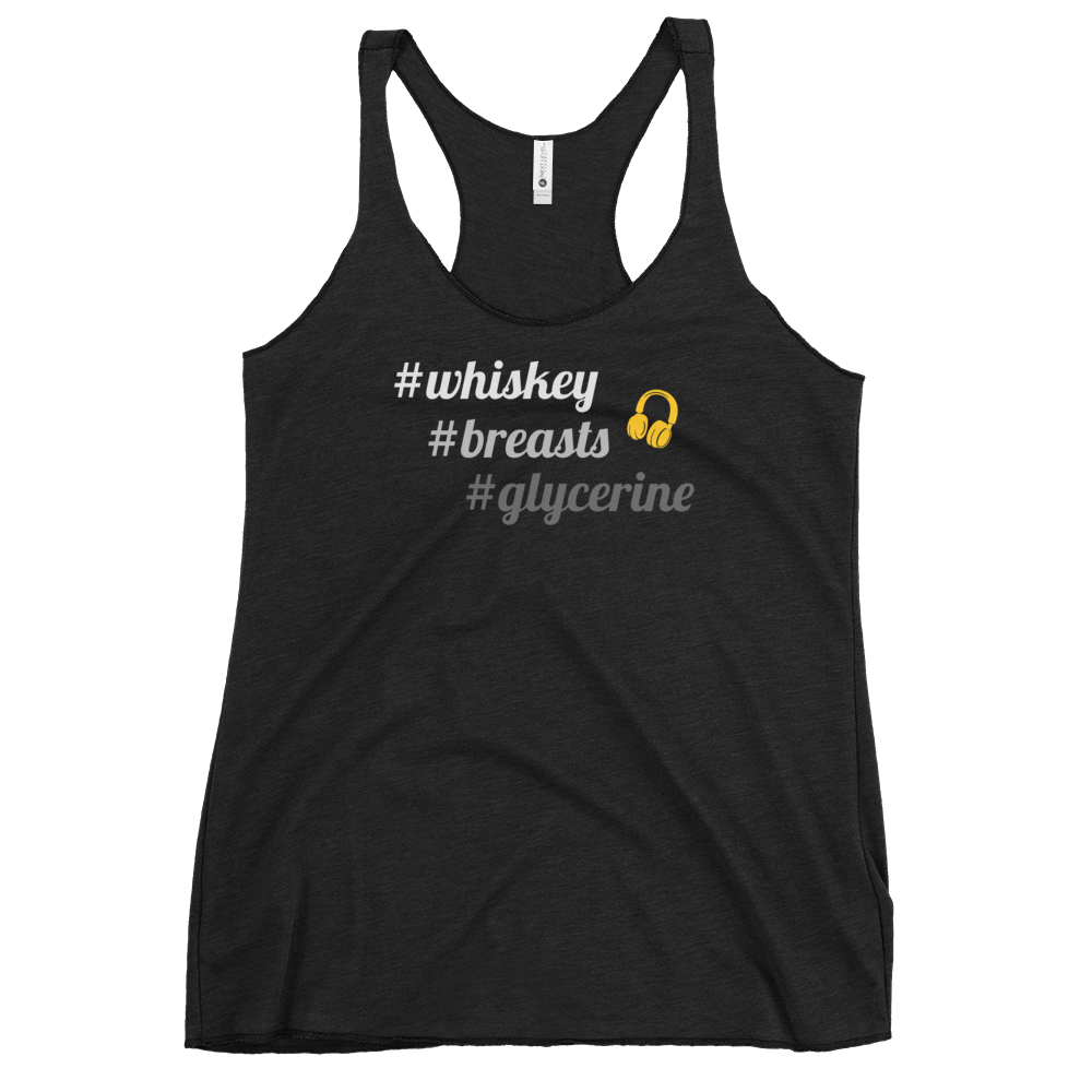 *WhiskeyBreastsGlycerine* Raceback Tank-Top