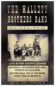 J. Michael & The Heavy Burden @ New Dodge Lounge (as special guest) THE MALLETT BROTHERS BAND