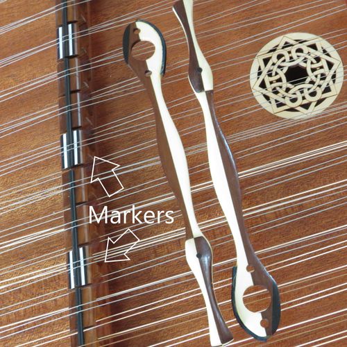Hammered dulcimer bridge markers