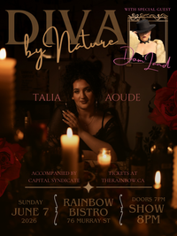 Diva by Nature: Talia Aoude with special guest DomLand. Accompanied by Capital Syndicate 