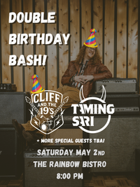 Double Birthday Bash w/ Taming Sari, Cliff & the 19s + Desert Island Big Band